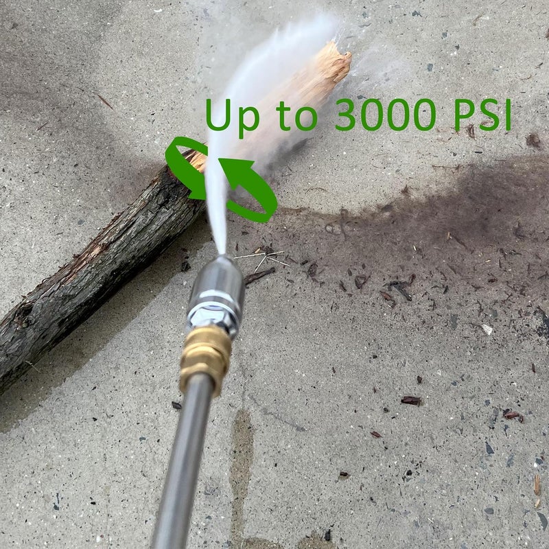 JOEJET Turbo Nozzle Pressure Washer, Rotating Pressure Washer Nozzle with 1/4" Quick Connect, 7 Spray Nozzle Tips with Nozzle Holder, 3000 PSI, Orifice 4.0 - Image 4